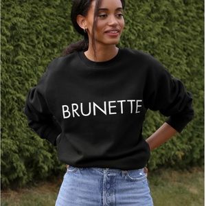 Xs/s Brunette The label sweatshirt